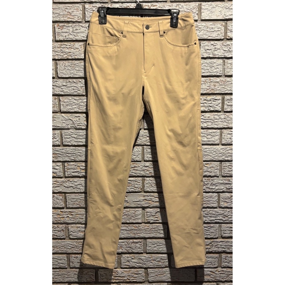 Lululemon Commission Pant Slim 32 Tan Khaki Warpstreme LM5972S Size 28